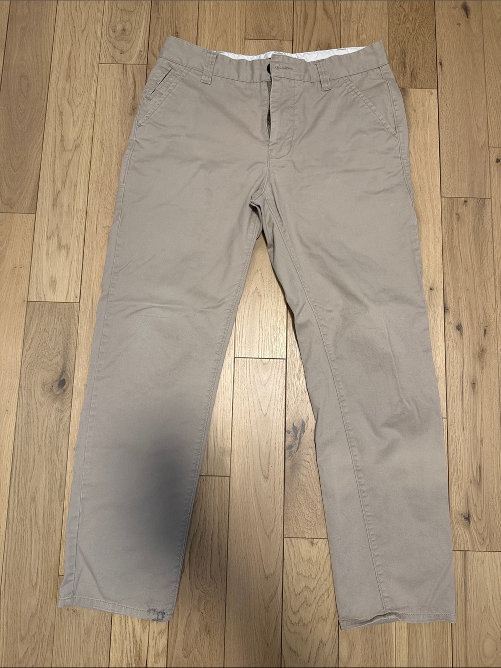 Skinny Chino Pants Men’s Size 32x30 Dress Beige Khaki Slacks